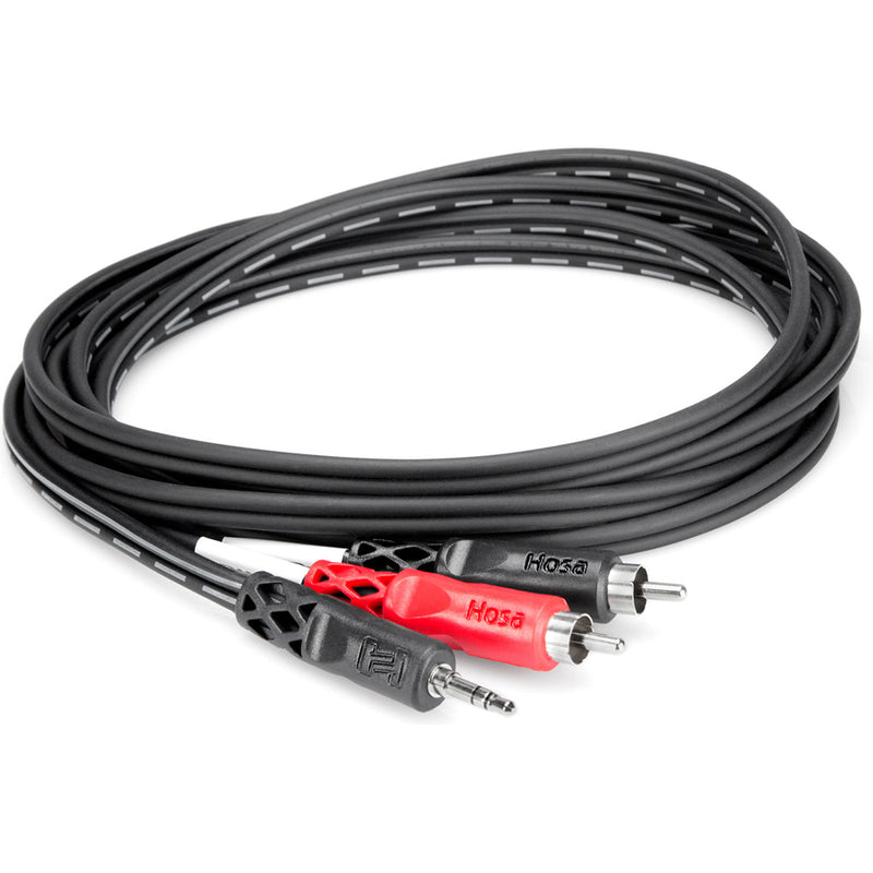 Hosa CMR-203 3.5mm TRS to Dual RCA Stereo Breakout Cable (3')