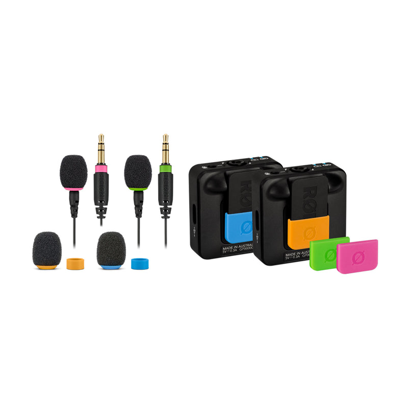 Rode COLORS2 Color-Coded Windshields and Cable Rings for Wireless GO & Lavaliers (Set of 4)