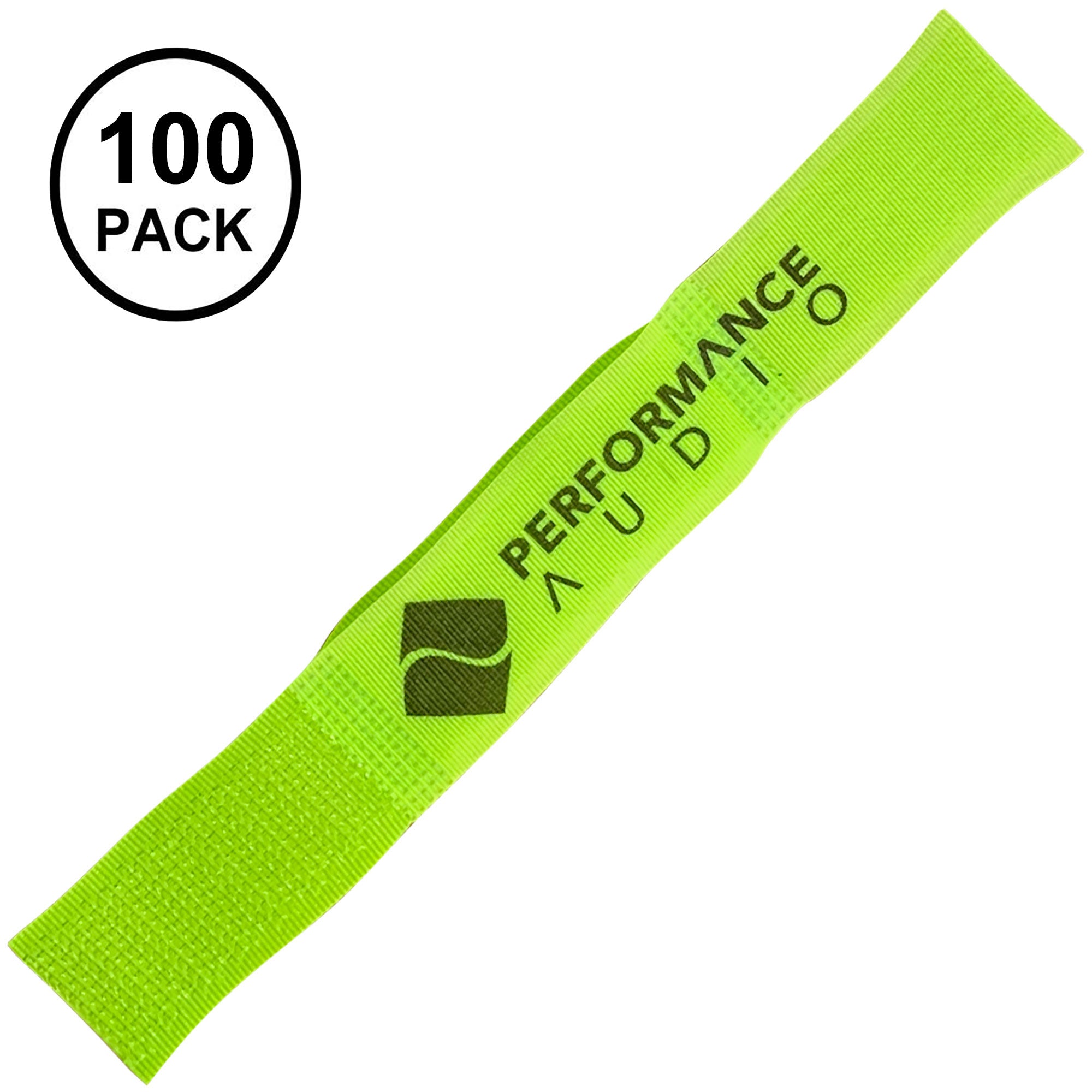 Cord-Lox 205-C Closed Loop Velcro Hook and Loop Cable Ties (3/4" x 5", Neon Green, 100 Pack)
