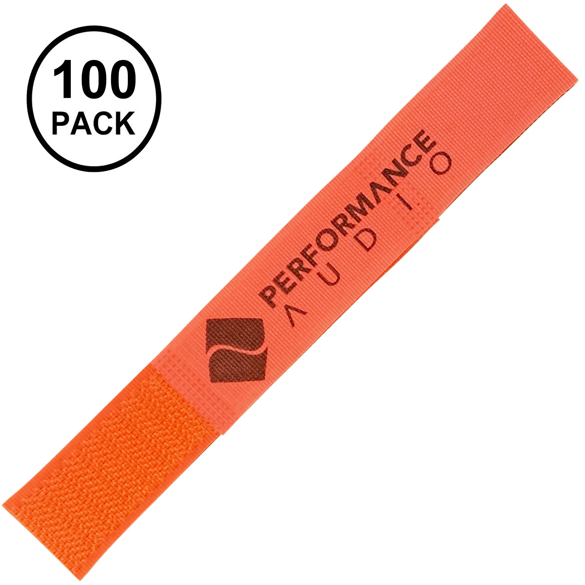 Cord-Lox 205-C Closed Loop Velcro Hook and Loop Cable Ties (3/4" x 5", Neon Orange, 100 Pack)