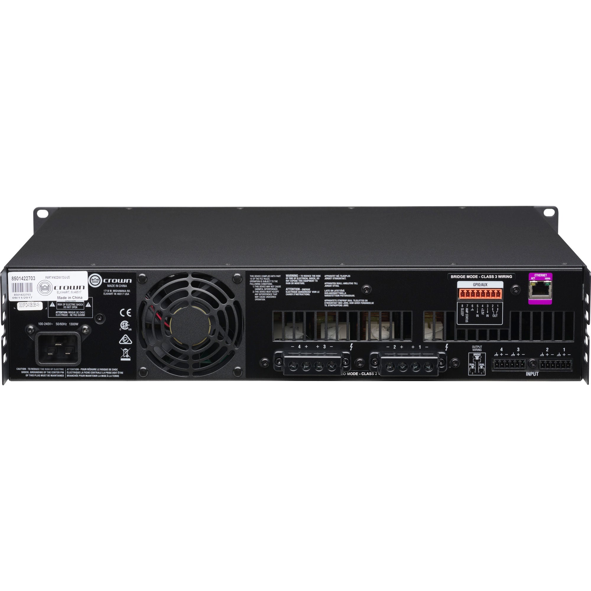 Crown CDi DriveCore 4|1200 4-Channel Power Amplifier (1200W)