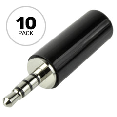 CLEARANCE Mouser CUI Devices SP-3540A Black 3.5mm TRRS Male Cable Connector (10 Pack, While Supplies Last) Image 1