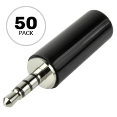 CLEARANCE Mouser CUI Devices SP-3540A Black 3.5mm TRRS Male Cable Connector (50 Pack, While Supplies Last) Image 1