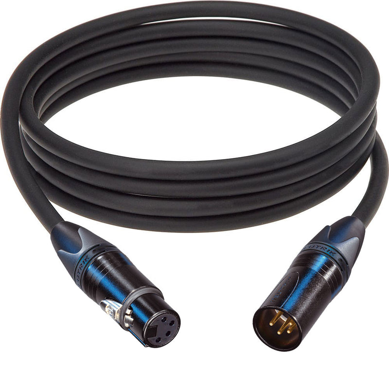 Custom Cables 4-Pin XLR-XLR Cable Made from Mogami W2534 & Neutrik Connectors