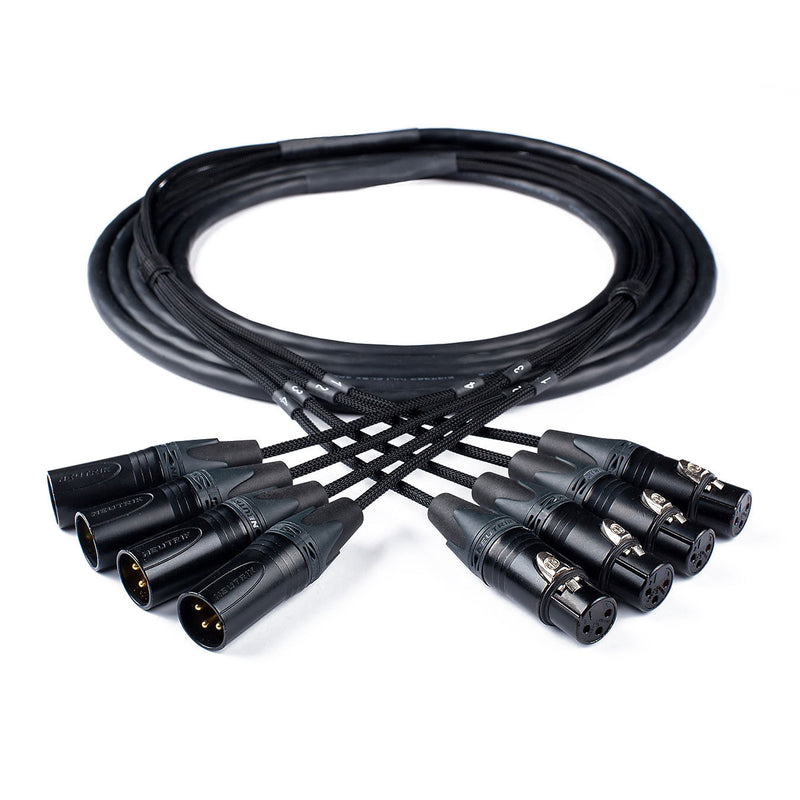 Custom Cables 4-Channel AES/EBU Digital Audio Snake Made from Mogami W3161 & Pro Connectors