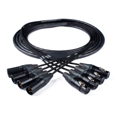 Custom Cables 4-Channel Audio Snake Made from Mogami W2931 & Pro Connectors (XLR to XLR)