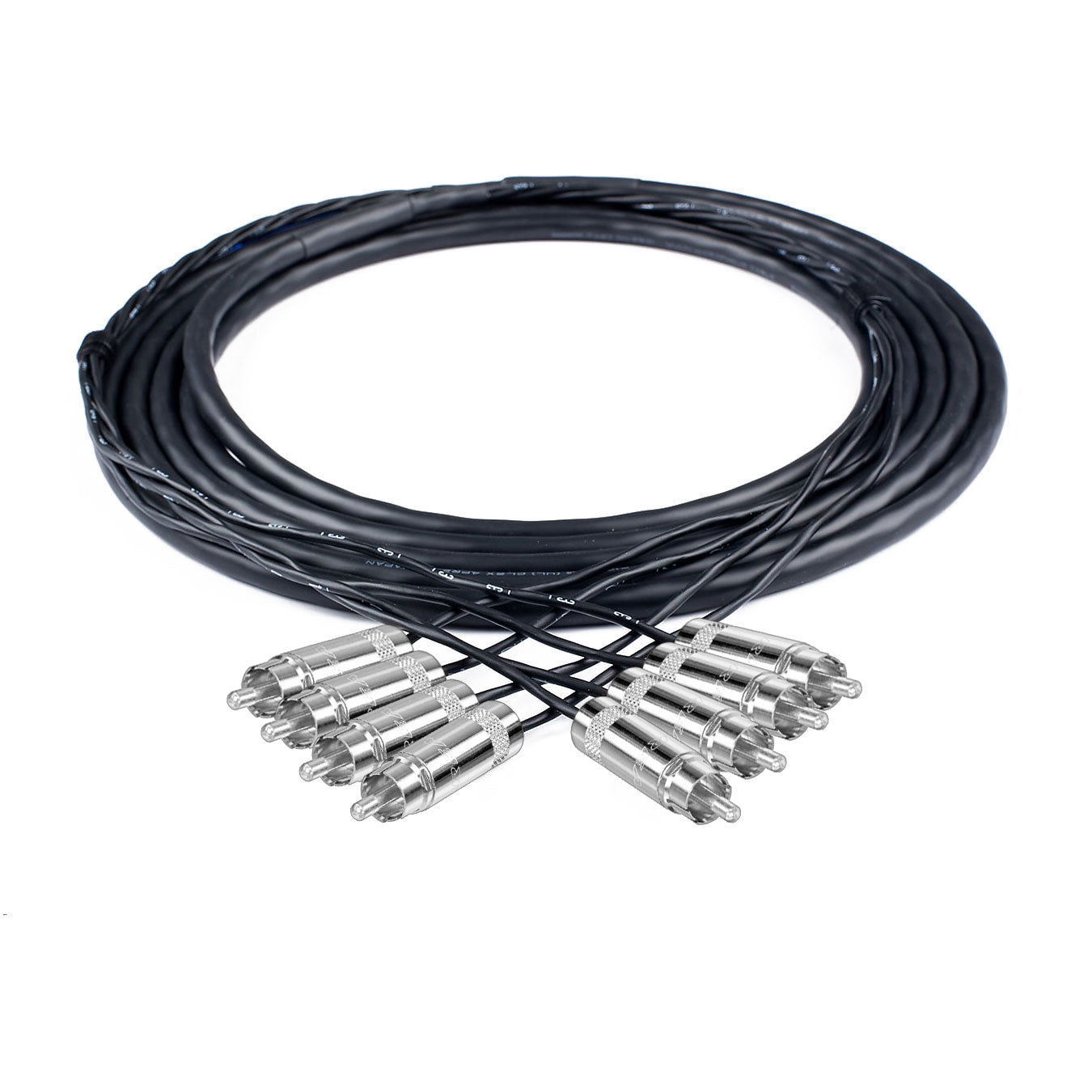 Custom Cables 4-Channel Audio Snake Made from Canare MS202 & Pro Connectors (RCA to RCA)