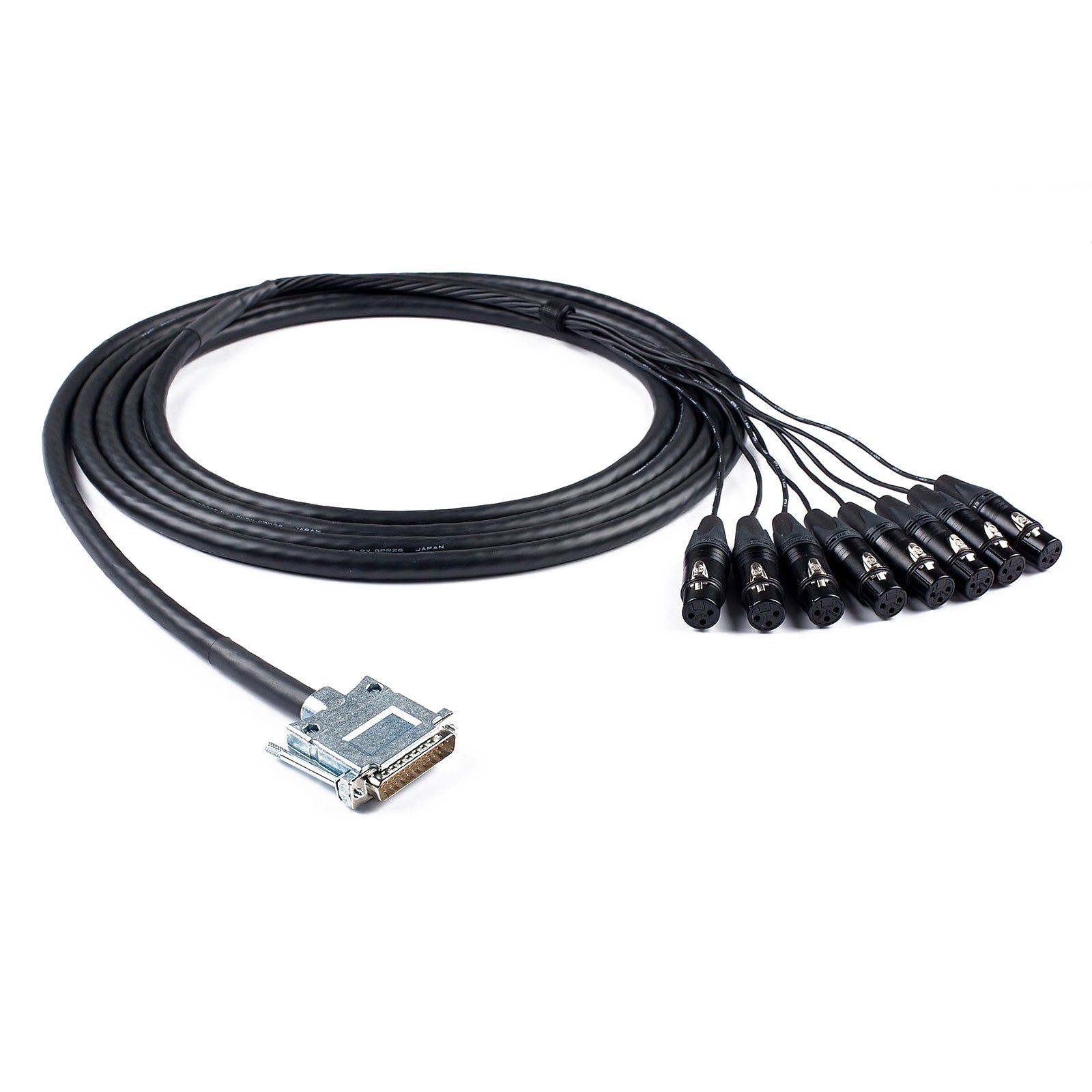 Custom Cables 8-Channel Audio Snake Made from Mogami W2932 & Neutrik Connectors (Config per Side)