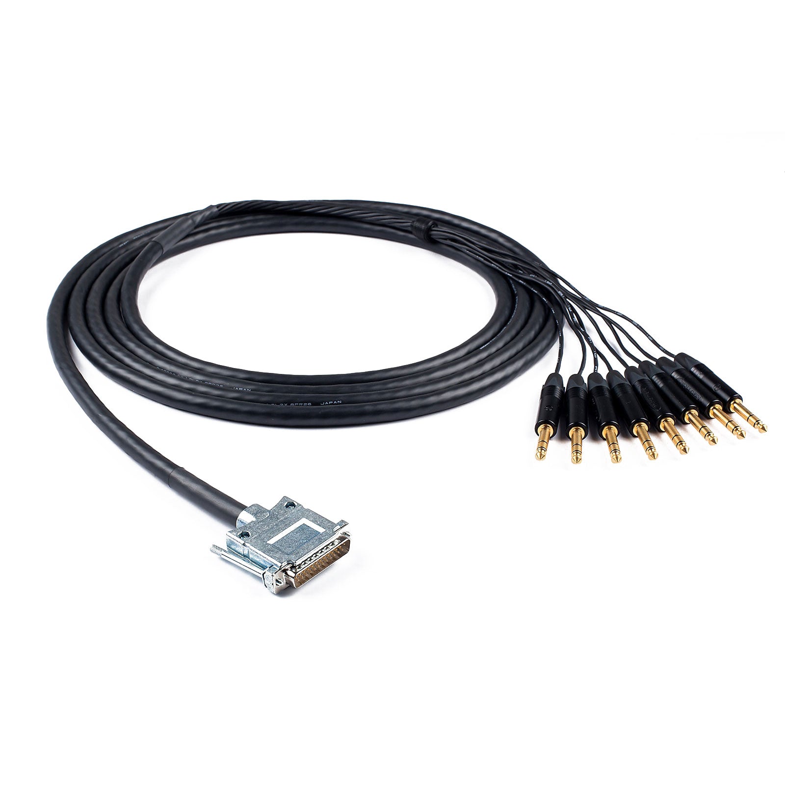 Custom Cables 8-Channel Audio Snake Made from Mogami W2932 & Pro Connectors (DB25 to 1/4" TRS)