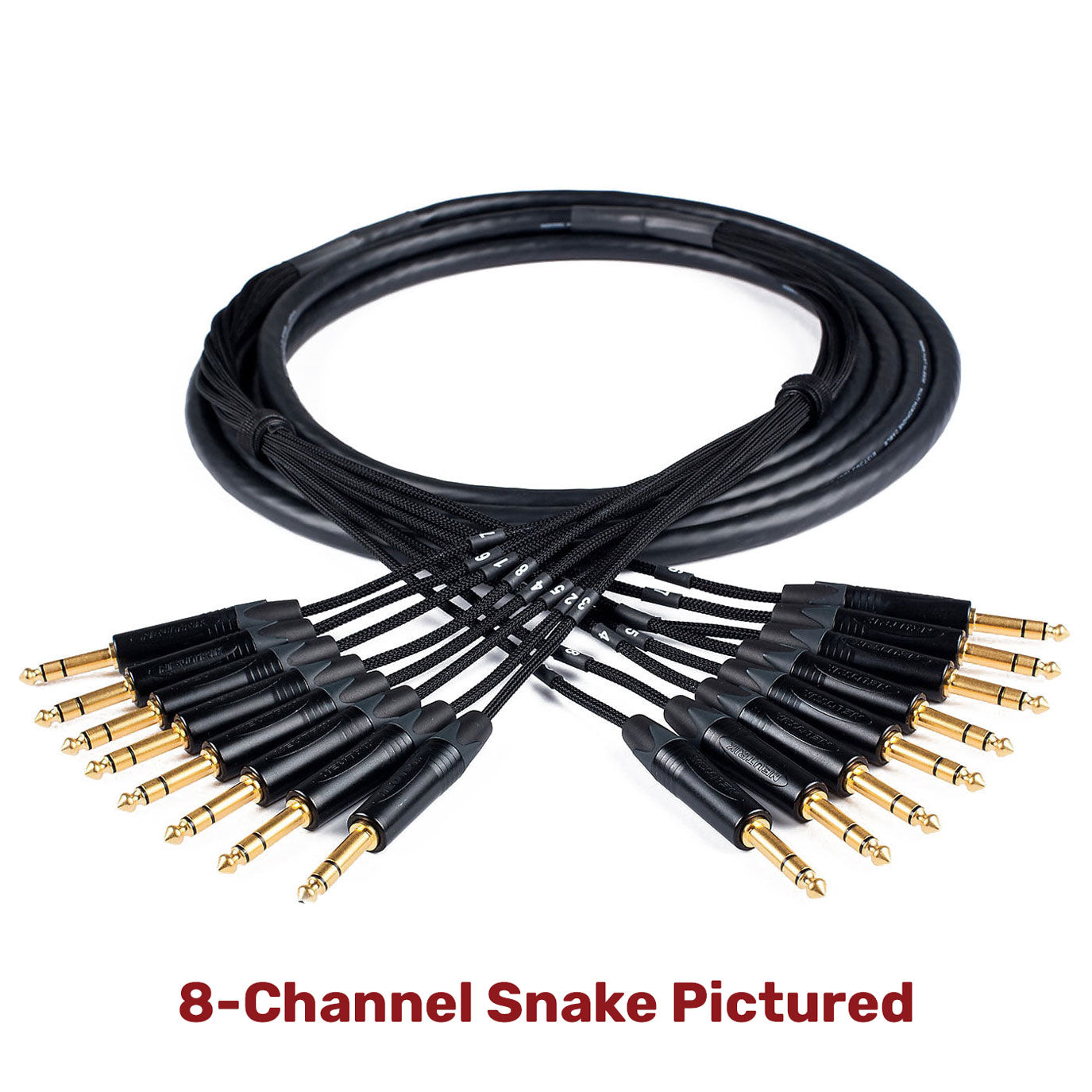 Custom Cables 12-Channel Audio Snake Made from Mogami W2933 & Neutrik Connectors (Config per Side)