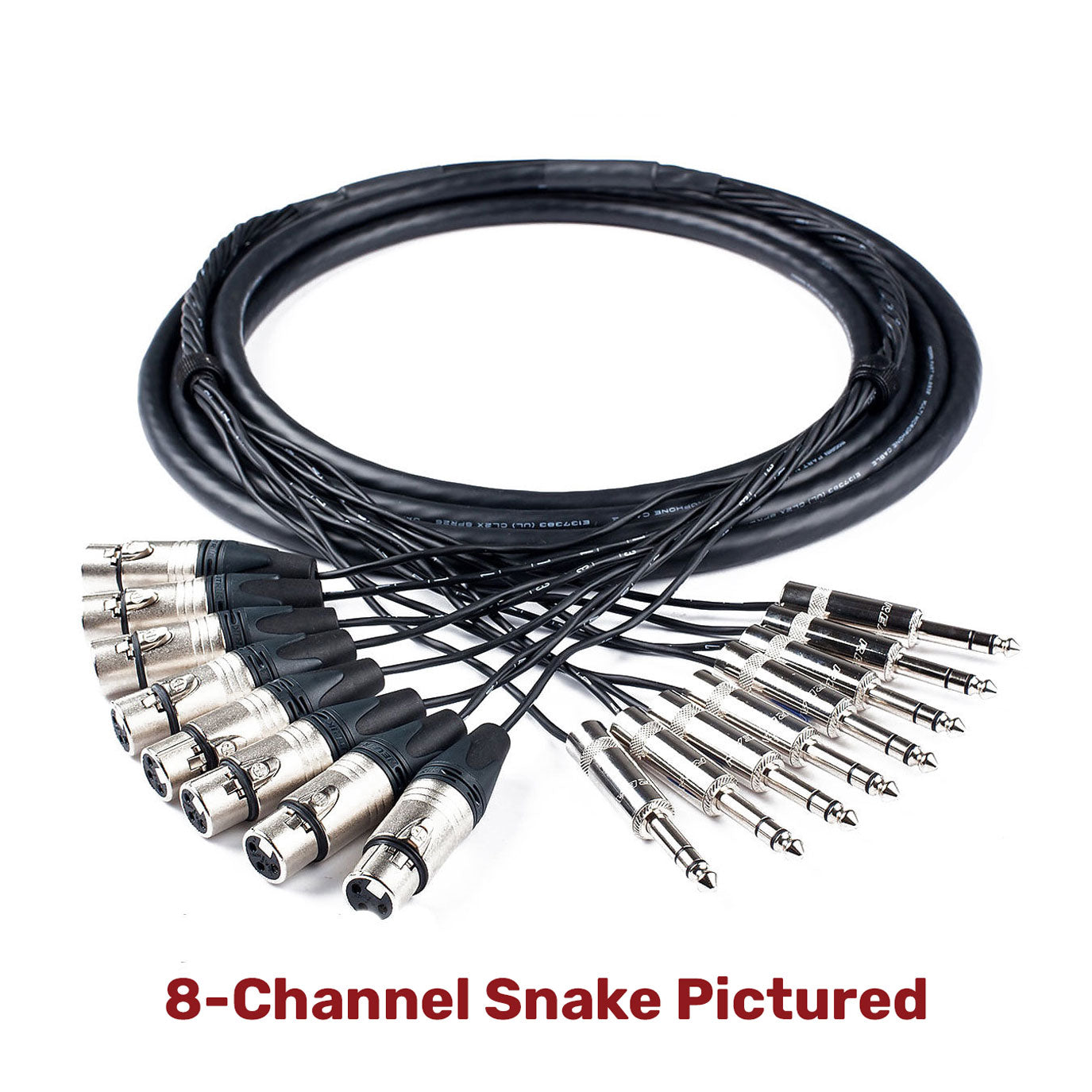 Custom Cables 16-Channel Audio Snake Made from Mogami W2934 & Neutrik Connectors (Config per Side)