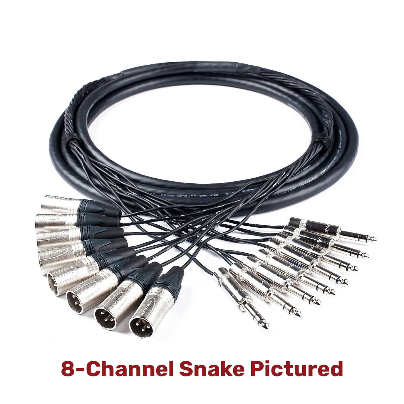 Custom Cables 16-Channel Audio Snake Made from Mogami W2934 & Neutrik Connectors (Config per Side)