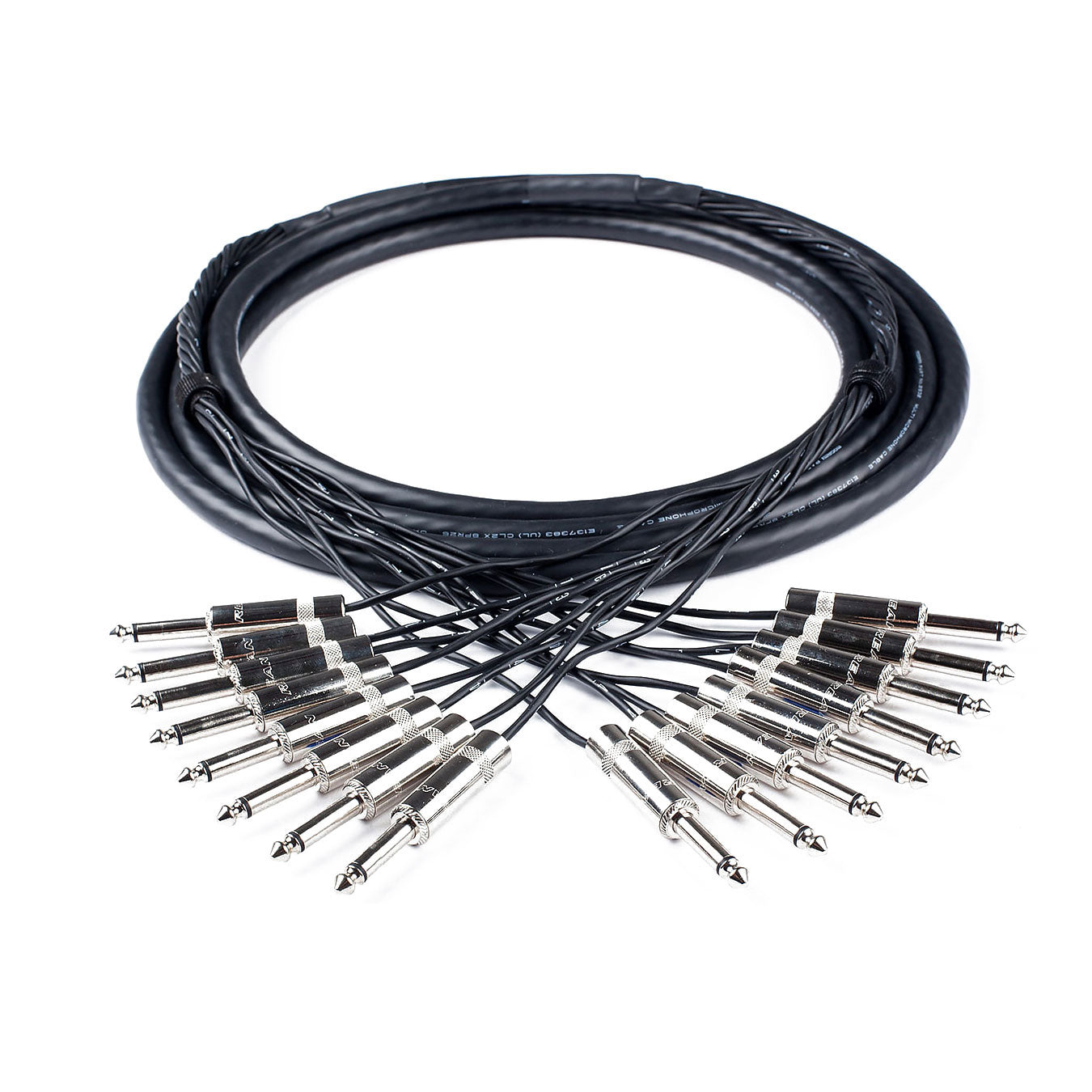 Custom Cables 8-Channel Audio Snake Made from Mogami W2932 & Pro Connectors (1/4" TS to 1/4" TS)