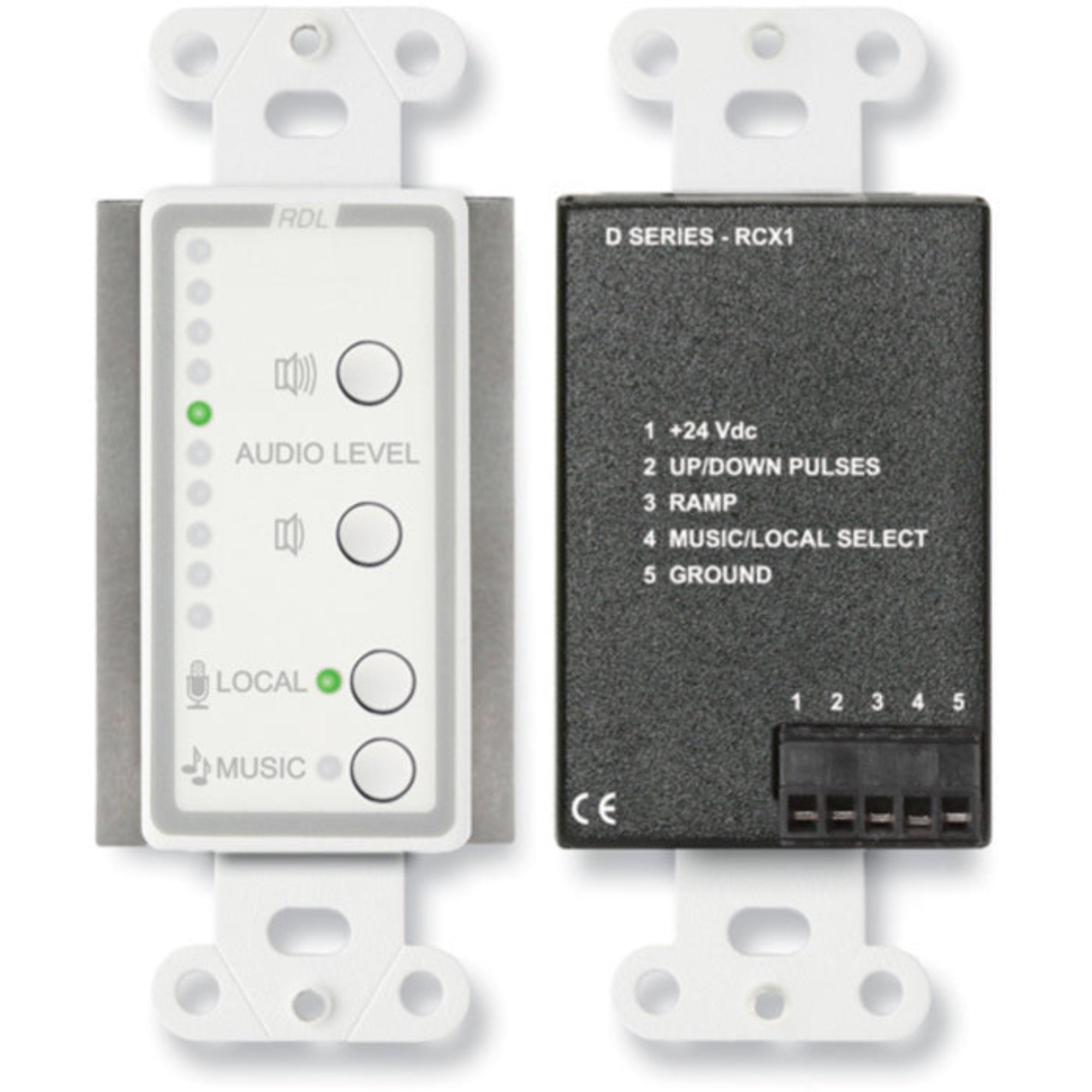 RDL D-RCX1 Room Control for RCX-5C on Decora Plate (White)