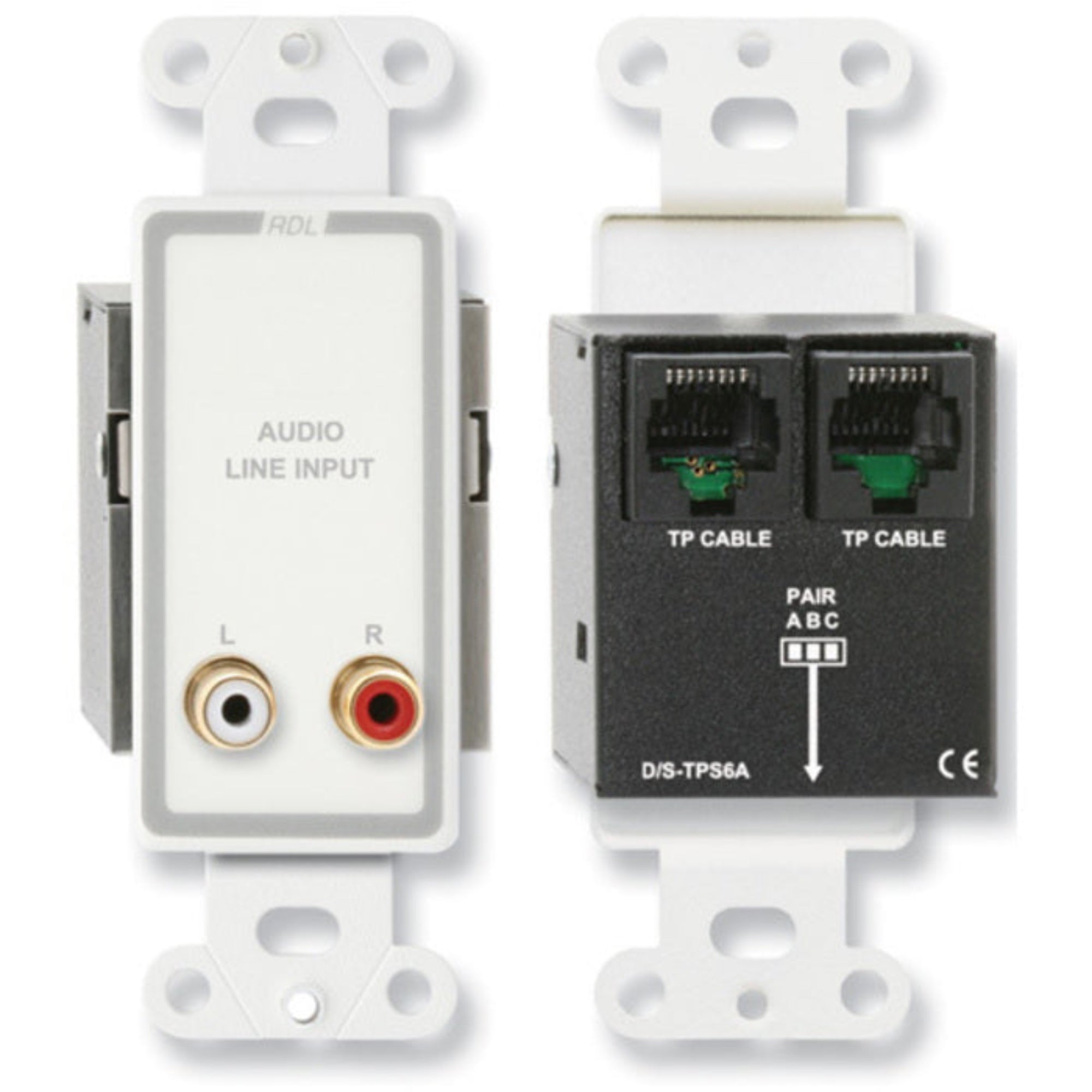 RDL D-TPS6A Passive Single-Pair Sender on Decora Plate (White)