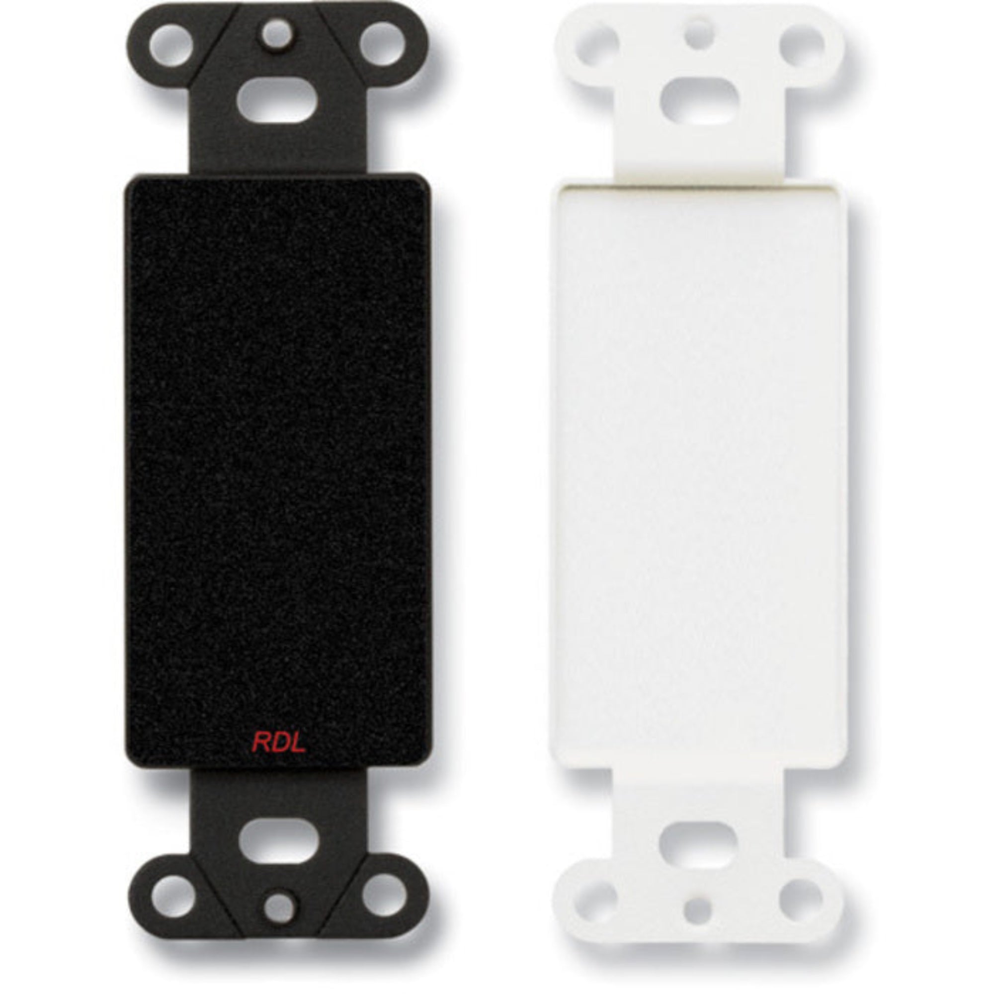 RDL DB-Blank Filler Decora Plate on Decora Plate (Black)