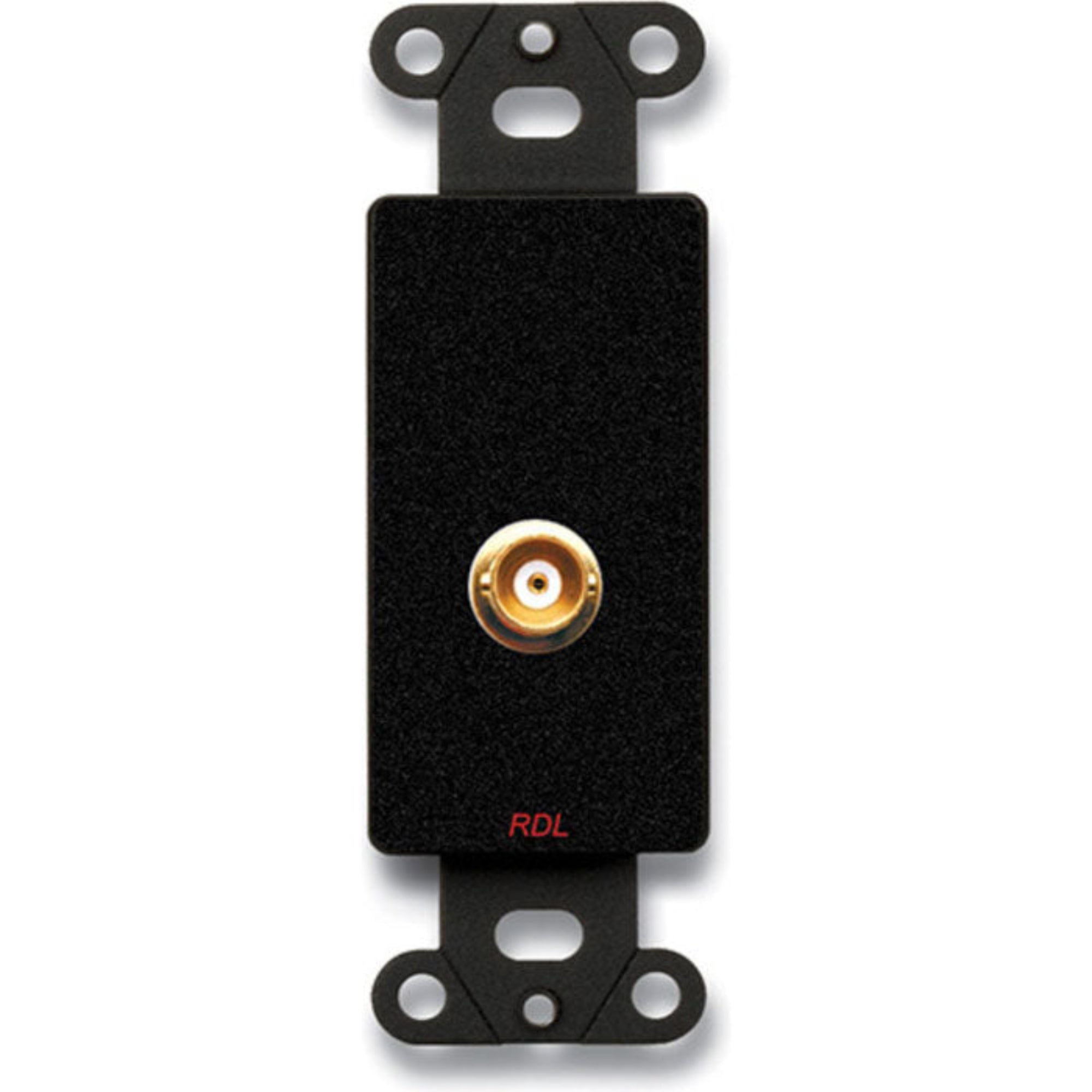 RDL DB-BNC Female BNC Jack on Decora Plate (Black)