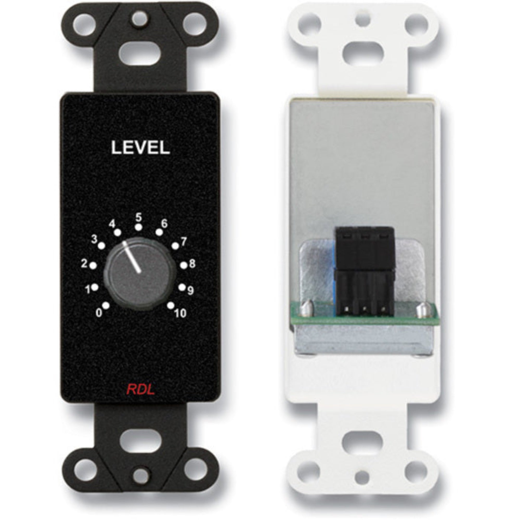 RDL DB-RLC10K Remote Level Control 0 to 10 kOhm on Decora Plate (Black)