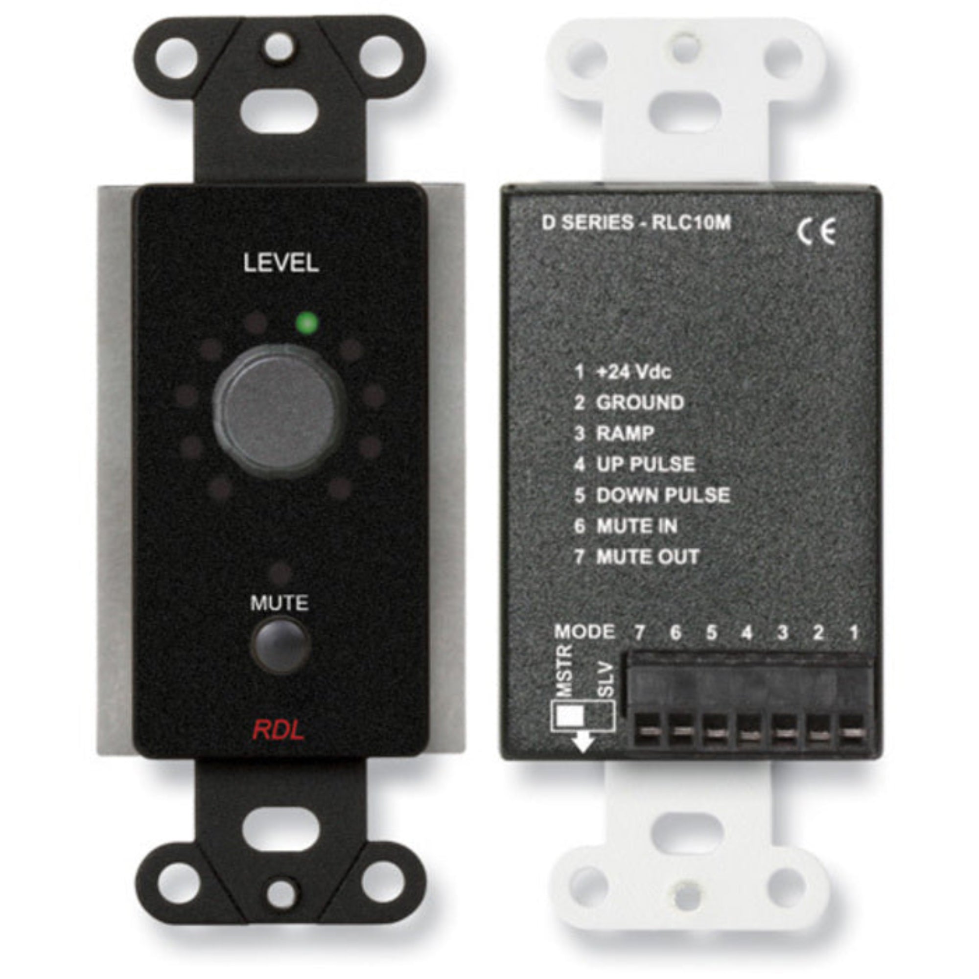 RDL DB-RLC10M Remote Level Control with Muting on Decora Plate (Black)