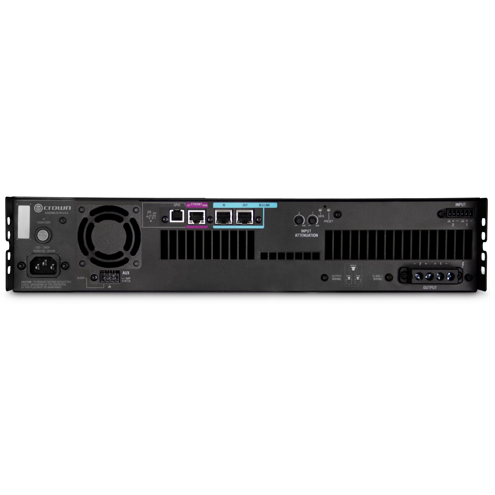Crown DCi 2|1250N DriveCore Install Network Series 2-Channel Power Amplifier with BLU Link (1250W)