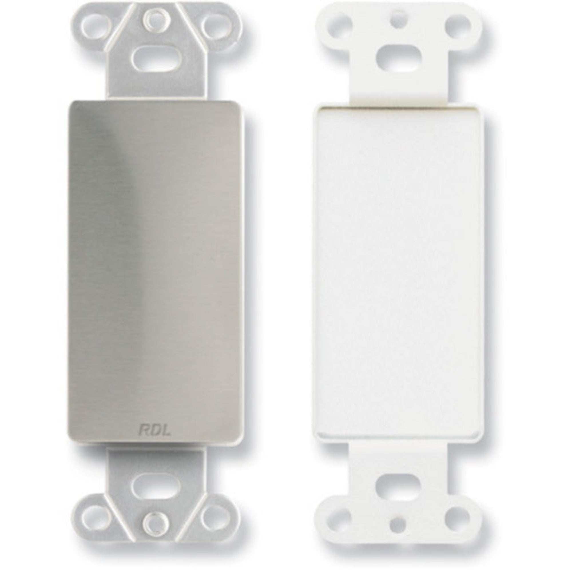 RDL DS-Blank Filler Decora Plate on Decora Plate (Stainless Steel)