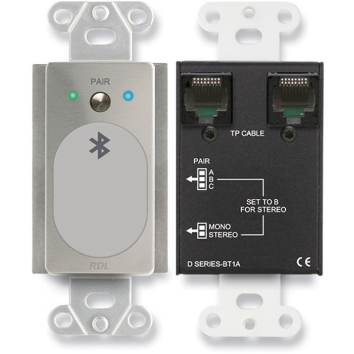 RDL DS-BT1A Bluetooth Audio Format-A Interface on Decora Plate (Stainless Steel)