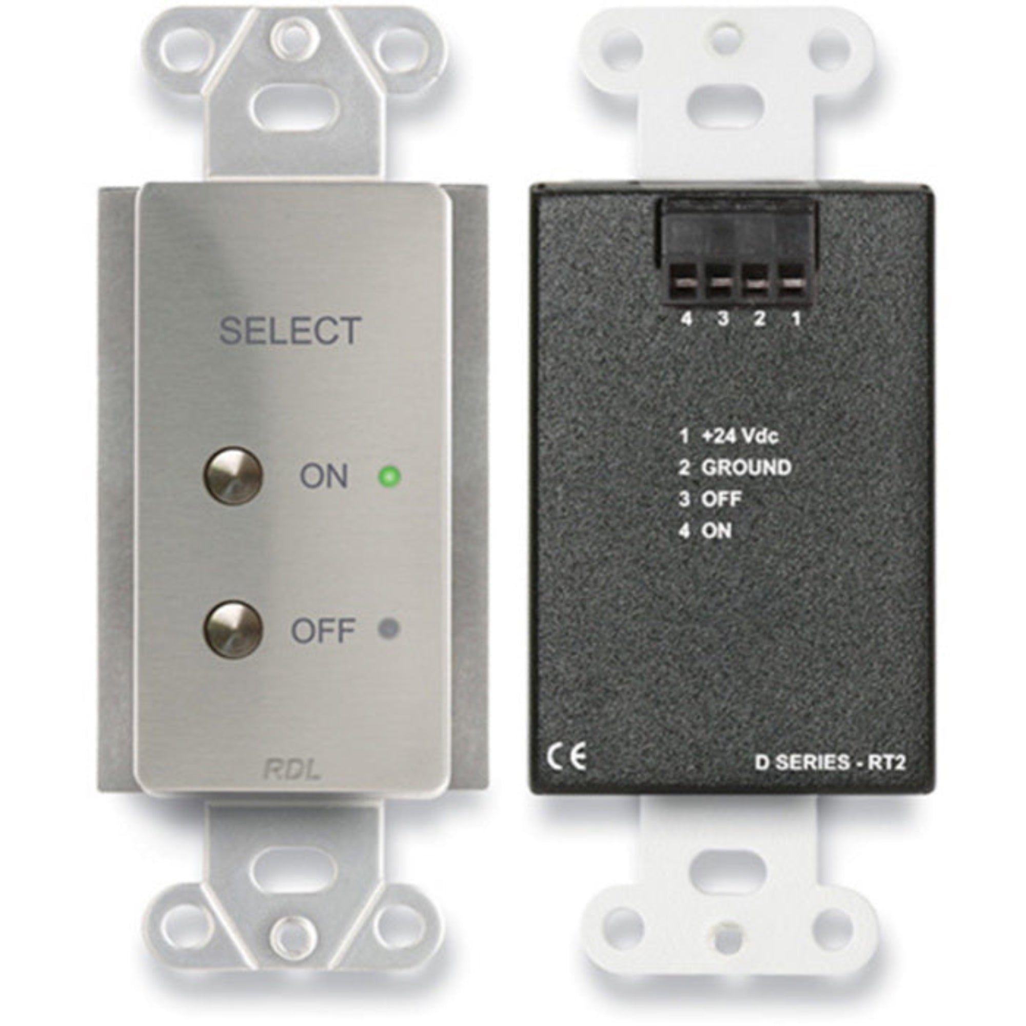 RDL DS-RT2 Remote Control Selector on Decora Plate (Stainless Steel)