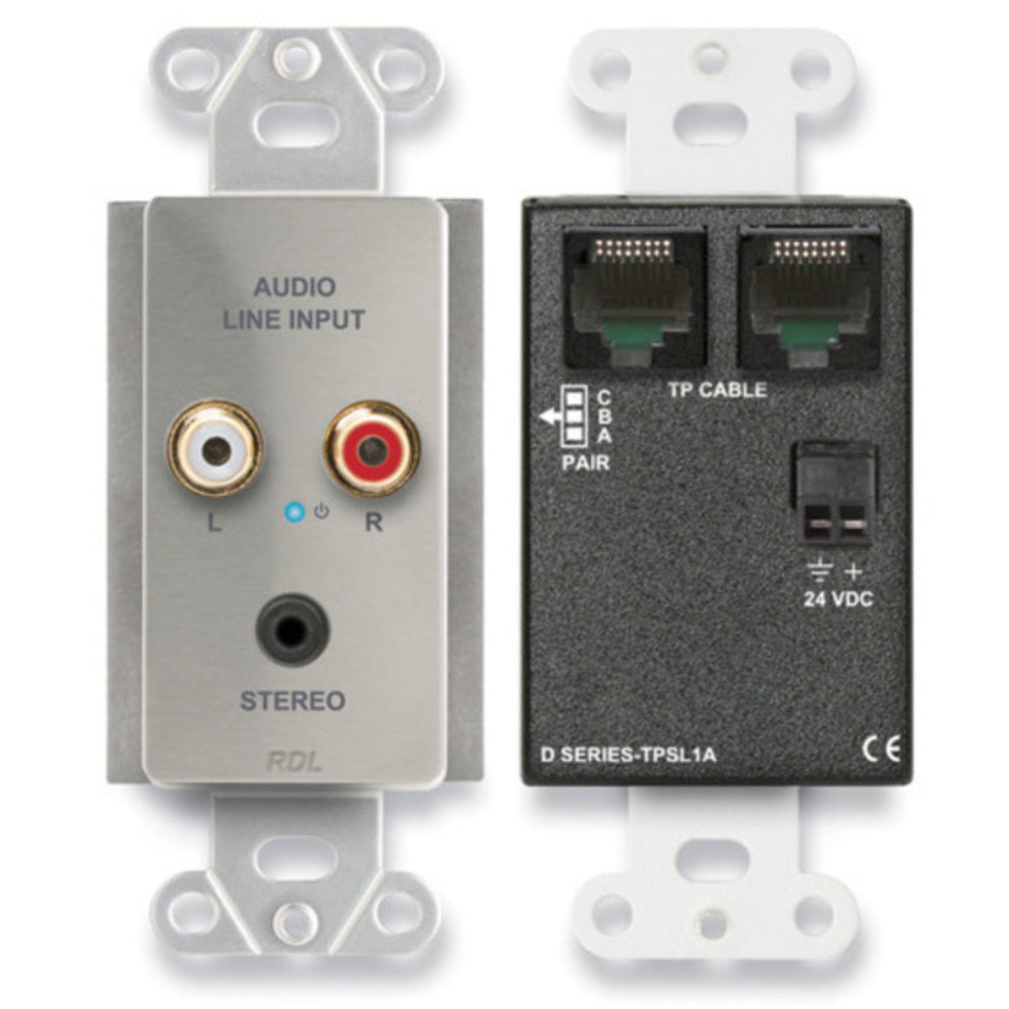 RDL DS-TPSL1A Active Single-Pair Sender on Decora Plate (Stainless Steel)