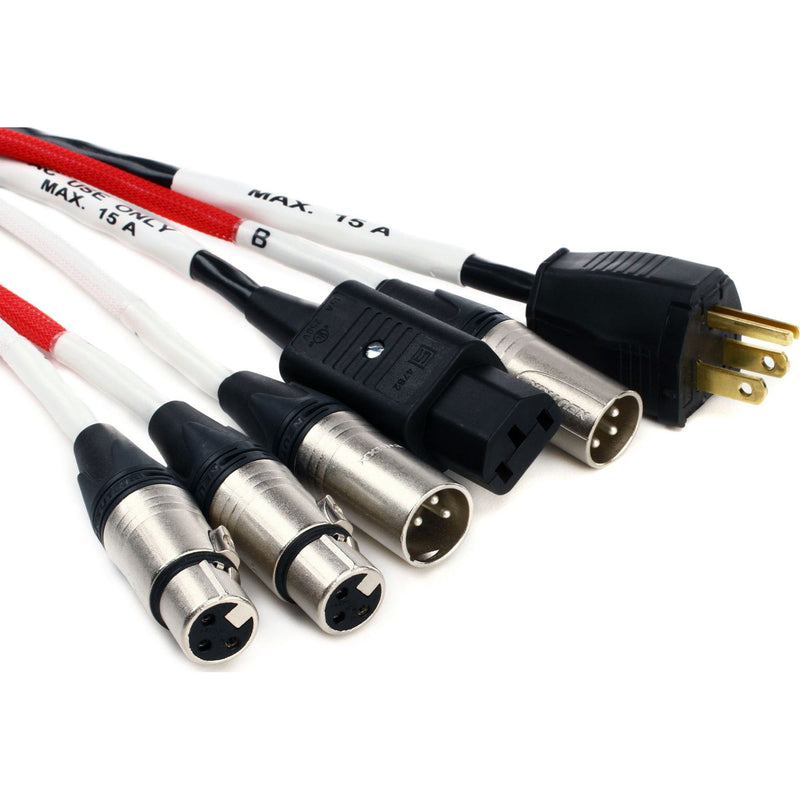 RapcoHorizon Pro Co Siamese Twin EC4 Dual MF/FM XLR Audio + Edison to IEC Power Cable (25')