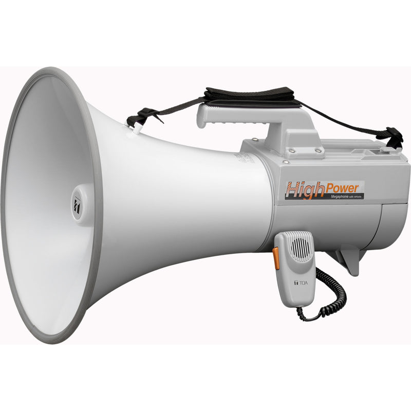 Toa Electronics ER-2230W 30W Shoulder-Held Megaphone with Whistle and Detachable Microphone (Grey)