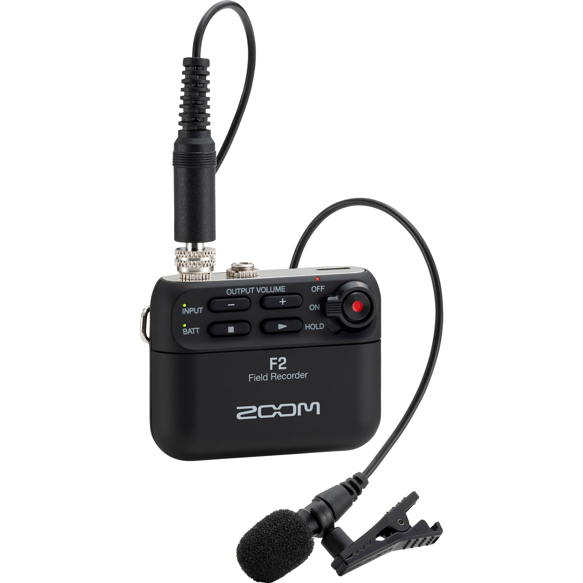 Zoom F2 Ultracompact Portable Field Recorder with Lavalier Microphone