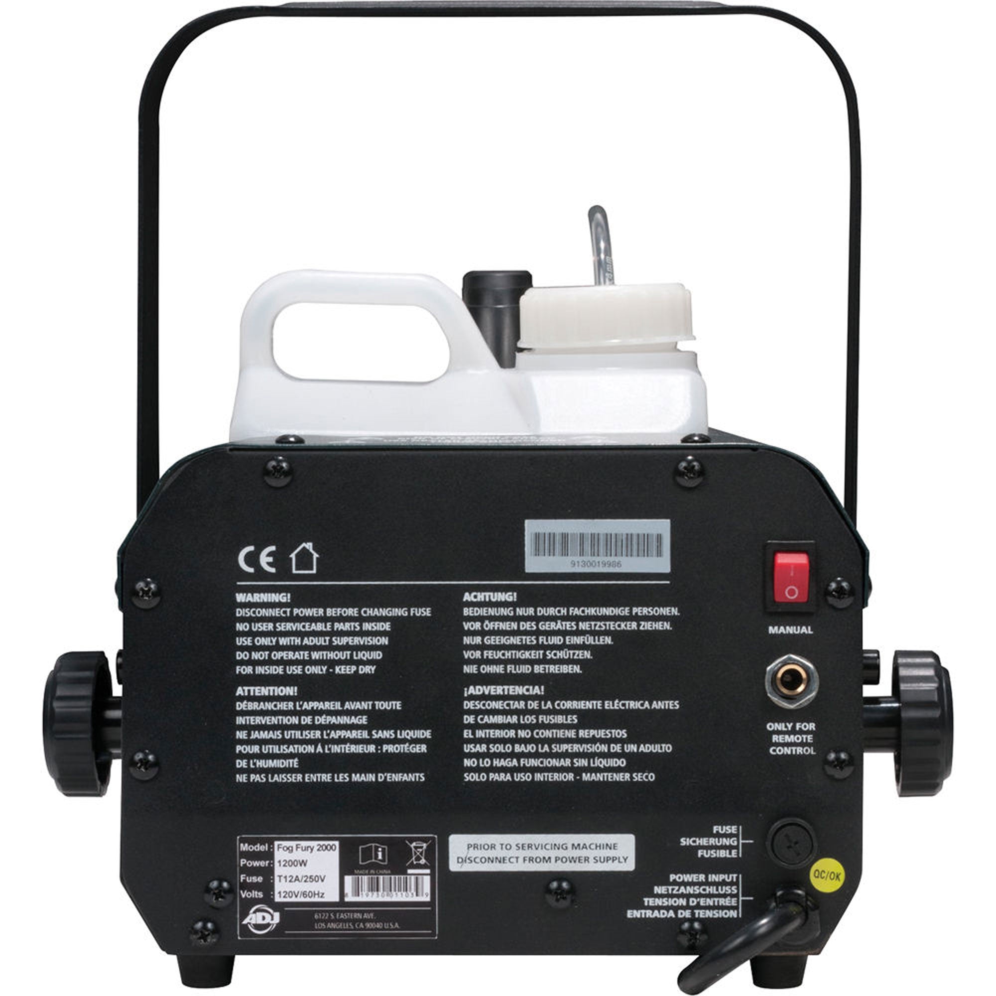 American DJ Fog Fury 2000 1100W Professional High Output Fog Machine