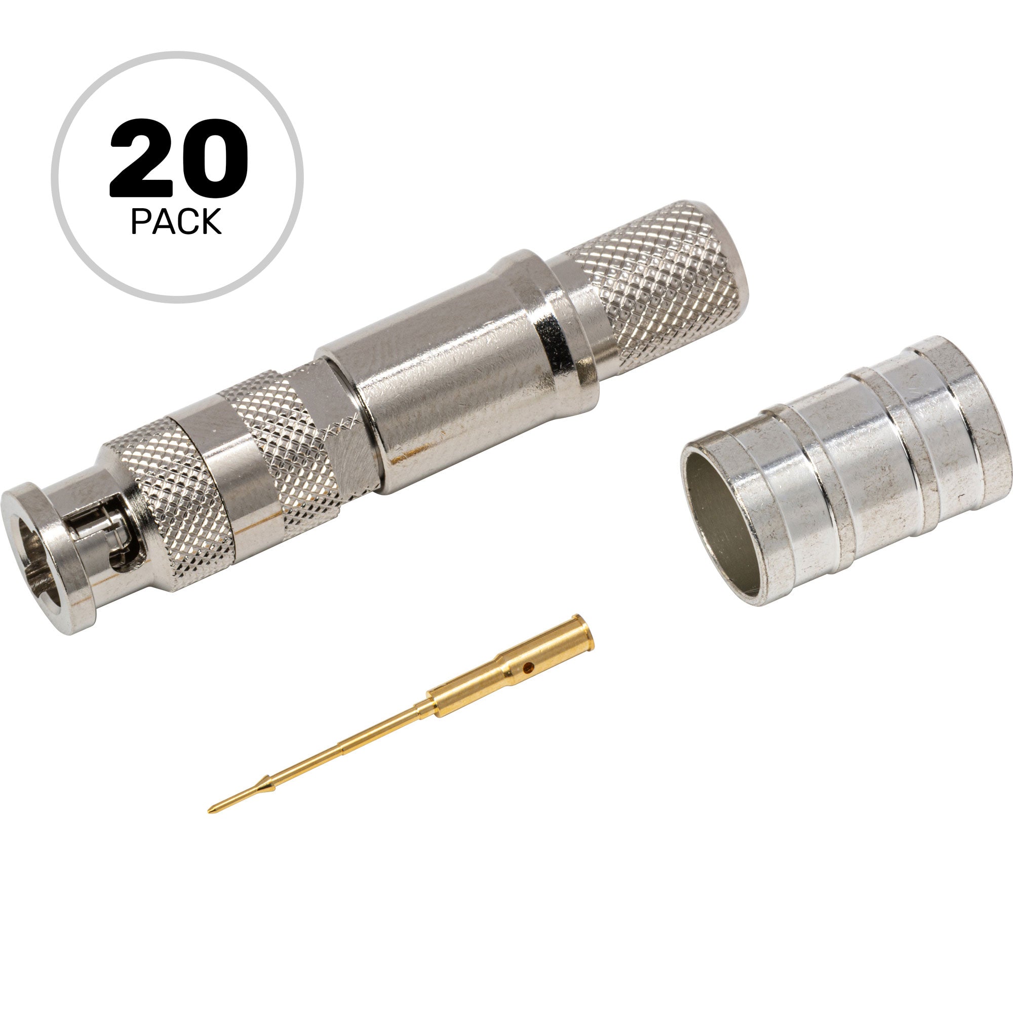 Canare HBCP-D25HD 12G-SDI Micro-BNC Connector for L-2.5CHD Cable (20 Pack)