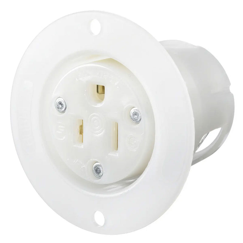 Whirlwind Hubbell HBL5279C Nema 5-15R Flanged Female AC Electrical Power Receptacle