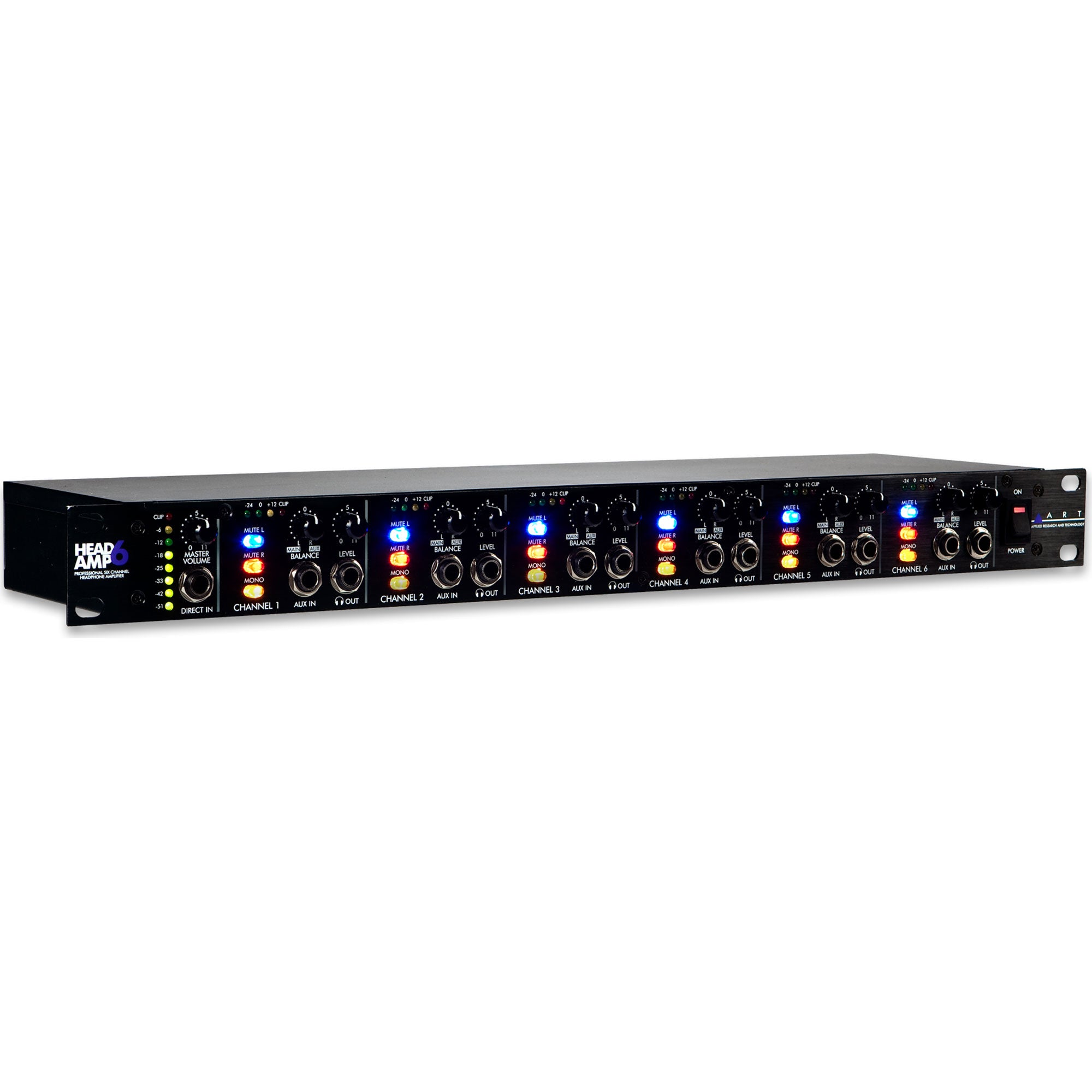 ART HeadAMP 6 Rackmount 6-Channel Stereo Headphone Amplifier