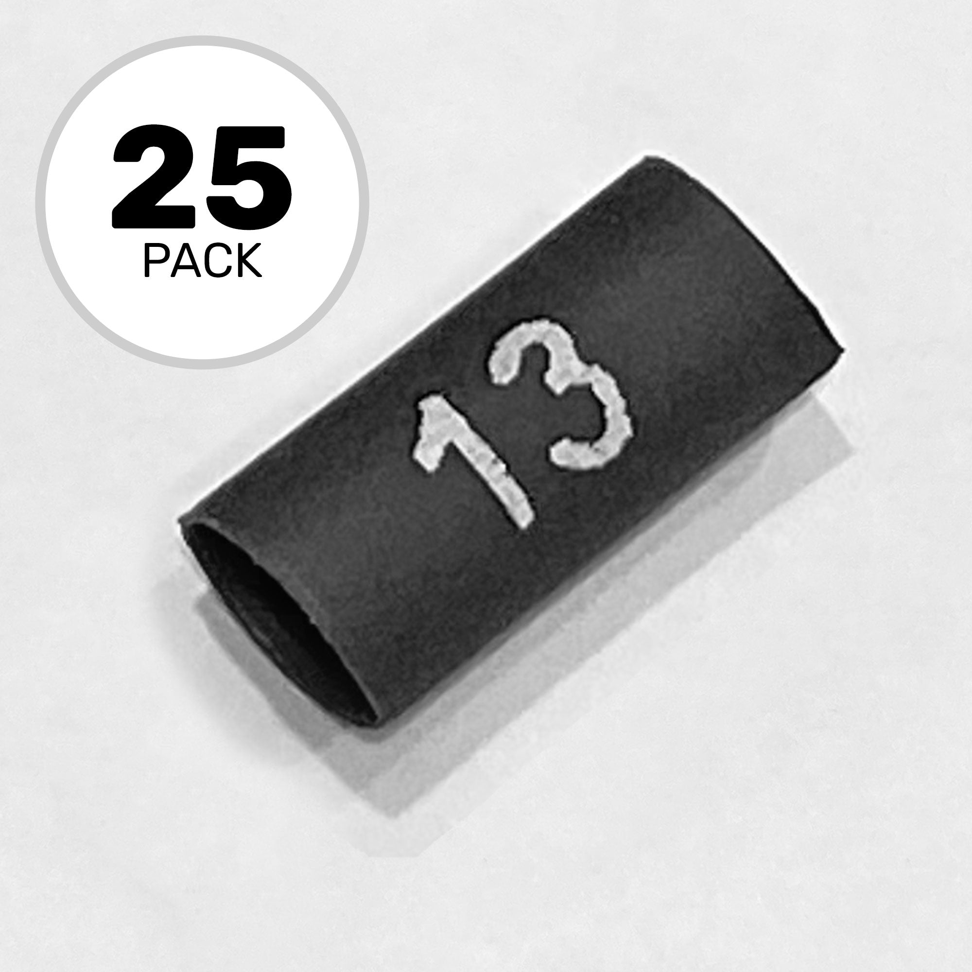 Performance Audio 2:1 3/16" Heat Shrink Number Snake Channel Wire Marker (Number 13, 25 Pack)