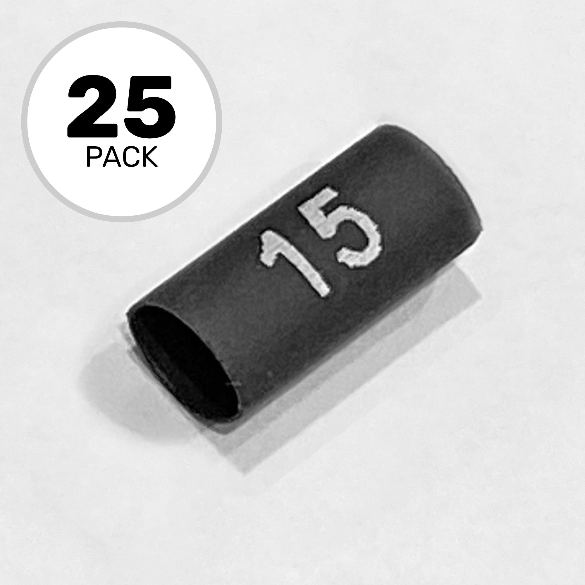 Performance Audio 2:1 3/16" Heat Shrink Number Snake Channel Wire Marker (Number 15, 25 Pack)