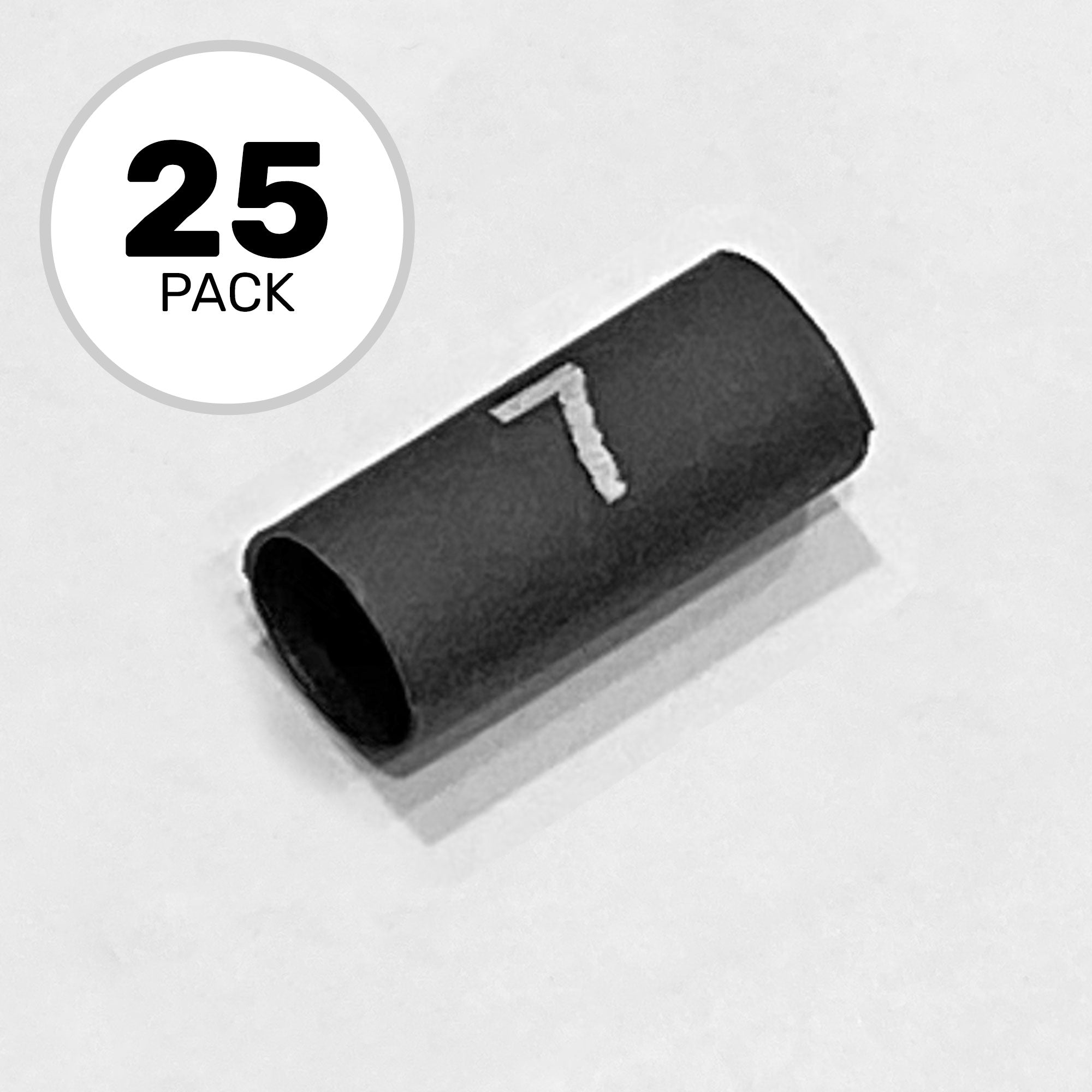 Performance Audio 2:1 3/16" Heat Shrink Number Snake Channel Wire Marker (Number 7, 25 Pack)