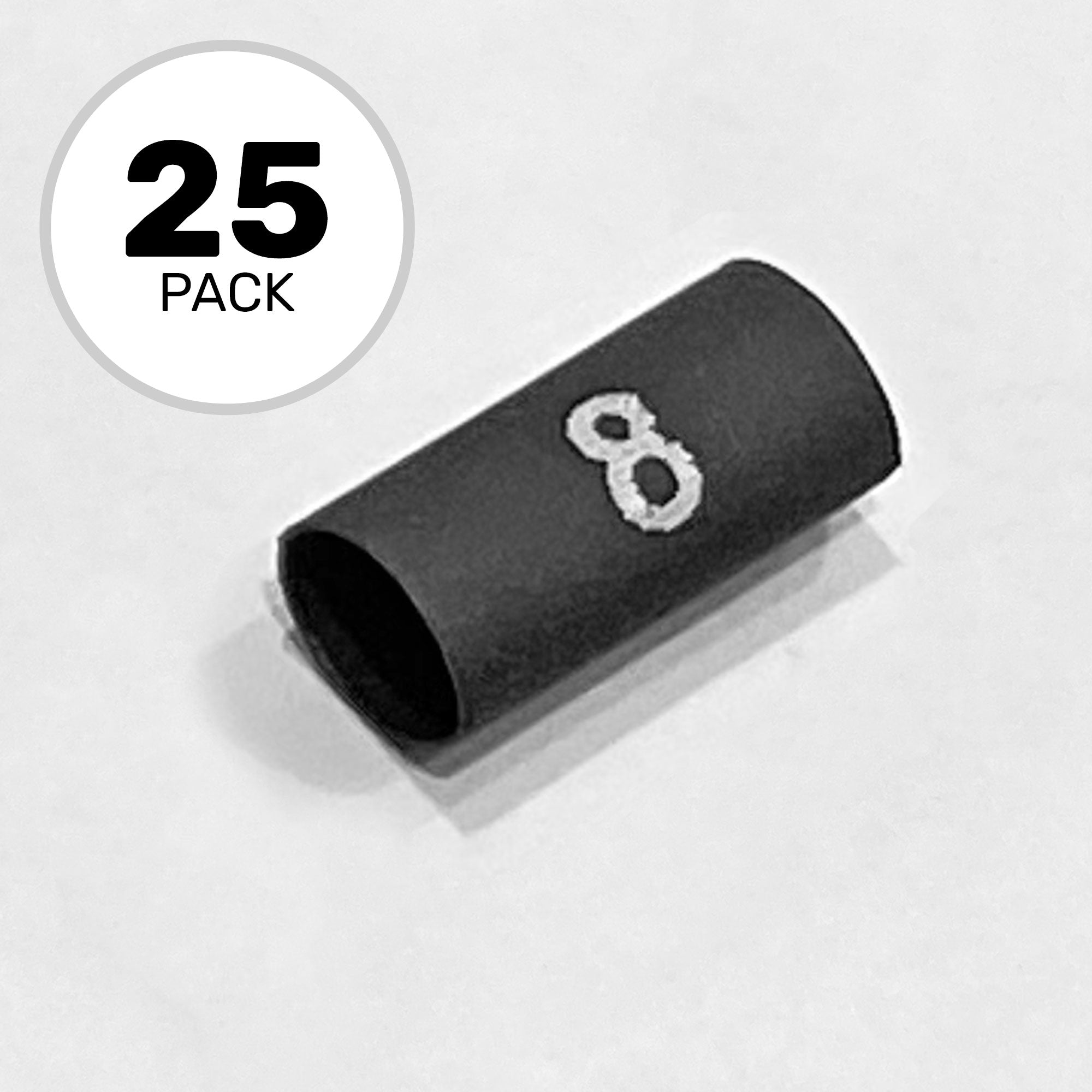Performance Audio 2:1 3/16" Heat Shrink Number Snake Channel Wire Marker (Number 8, 25 Pack)