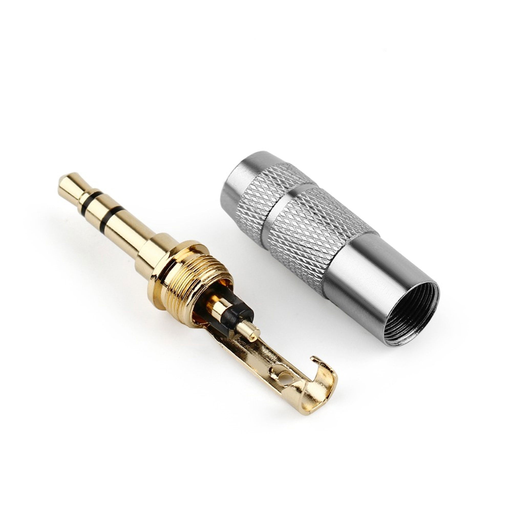 Performance Audio Gold Plated 3.5mm 3-Pole TRS Male Headphone Connector (Silver, Straight) Image 4