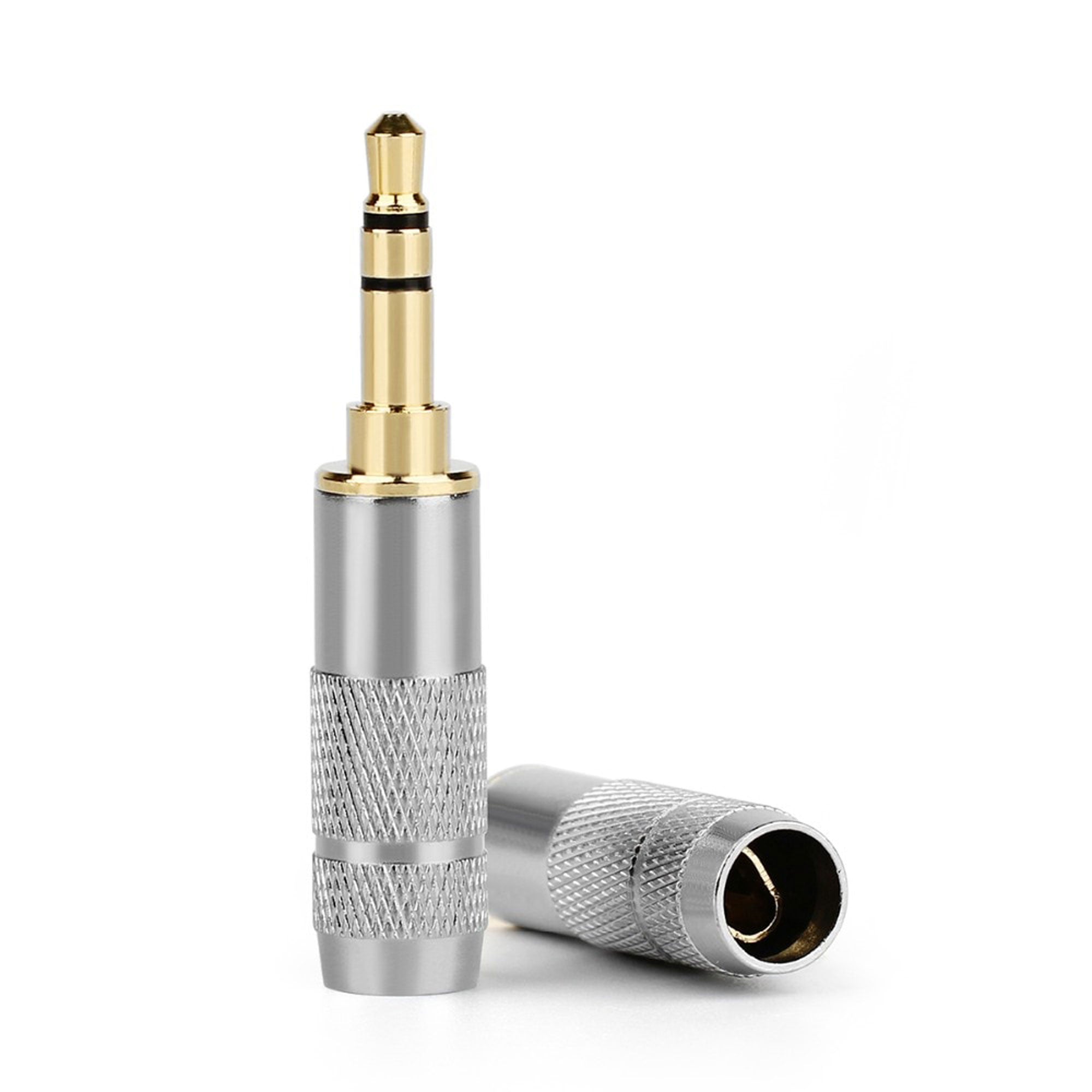 Performance Audio Gold Plated 3.5mm 3-Pole TRS Male Headphone Connector (Silver, Straight) Image 3