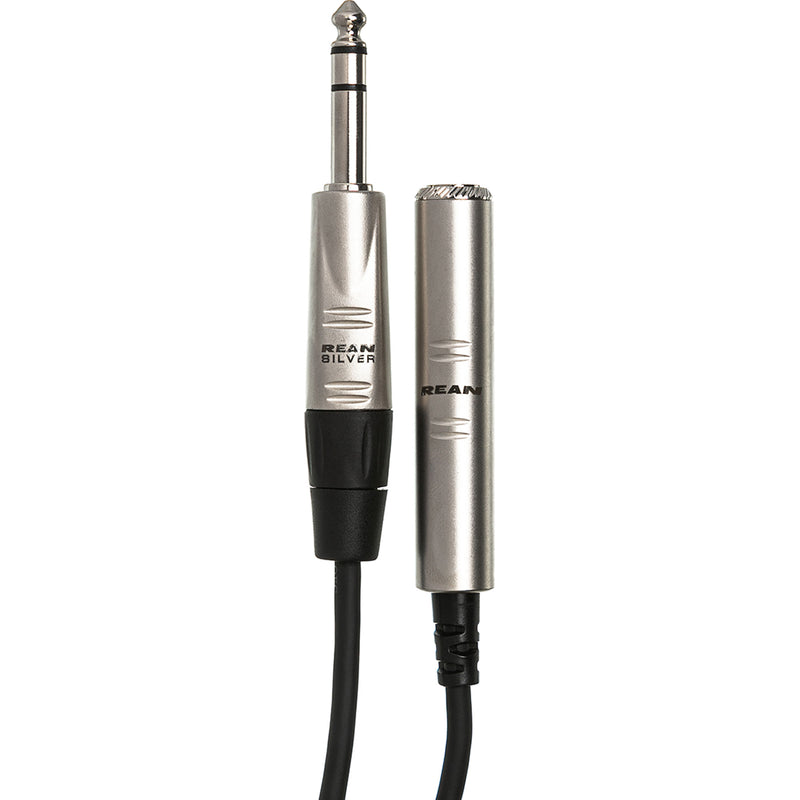 Hosa HXSS-005 REAN 1/4" TRS Male to 1/4" TRS Female Pro Headphone Extension Cable (5')