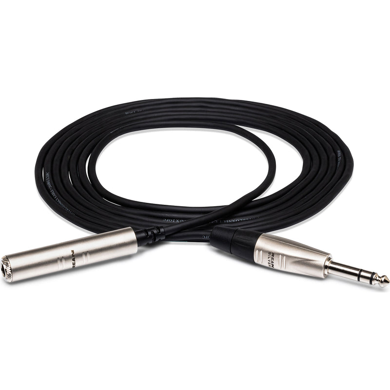 Hosa HXSS-010 REAN 1/4" TRS Male to 1/4" TRS Female Pro Headphone Extension Cable (10')