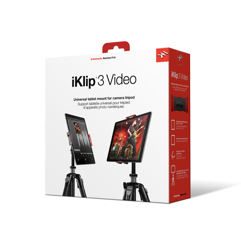 IK Multimedia iKlip 3 Video Universal Camera Stand Tripod Mount for iPad and Tablets