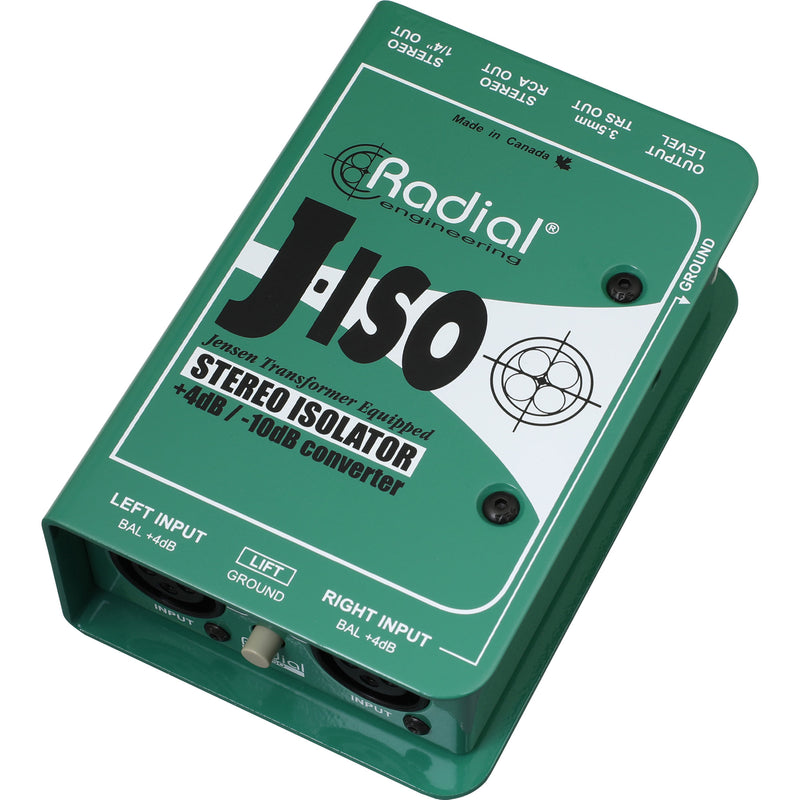 Radial Engineering J-ISO Stereo +4 dB to -10 dB Converter with Jensen Transformers