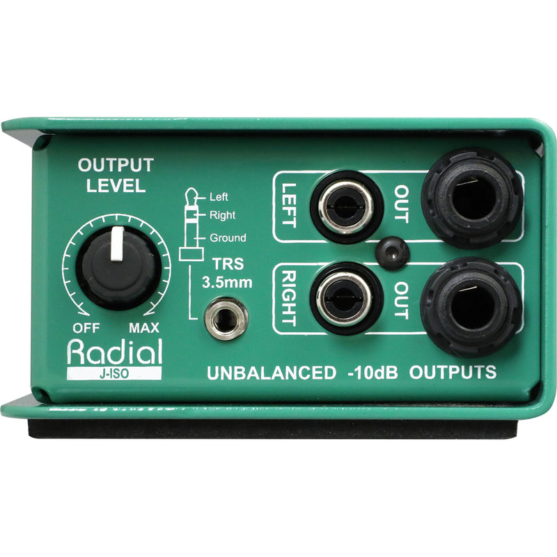 Radial Engineering J-ISO Stereo +4 dB to -10 dB Converter with Jensen Transformers