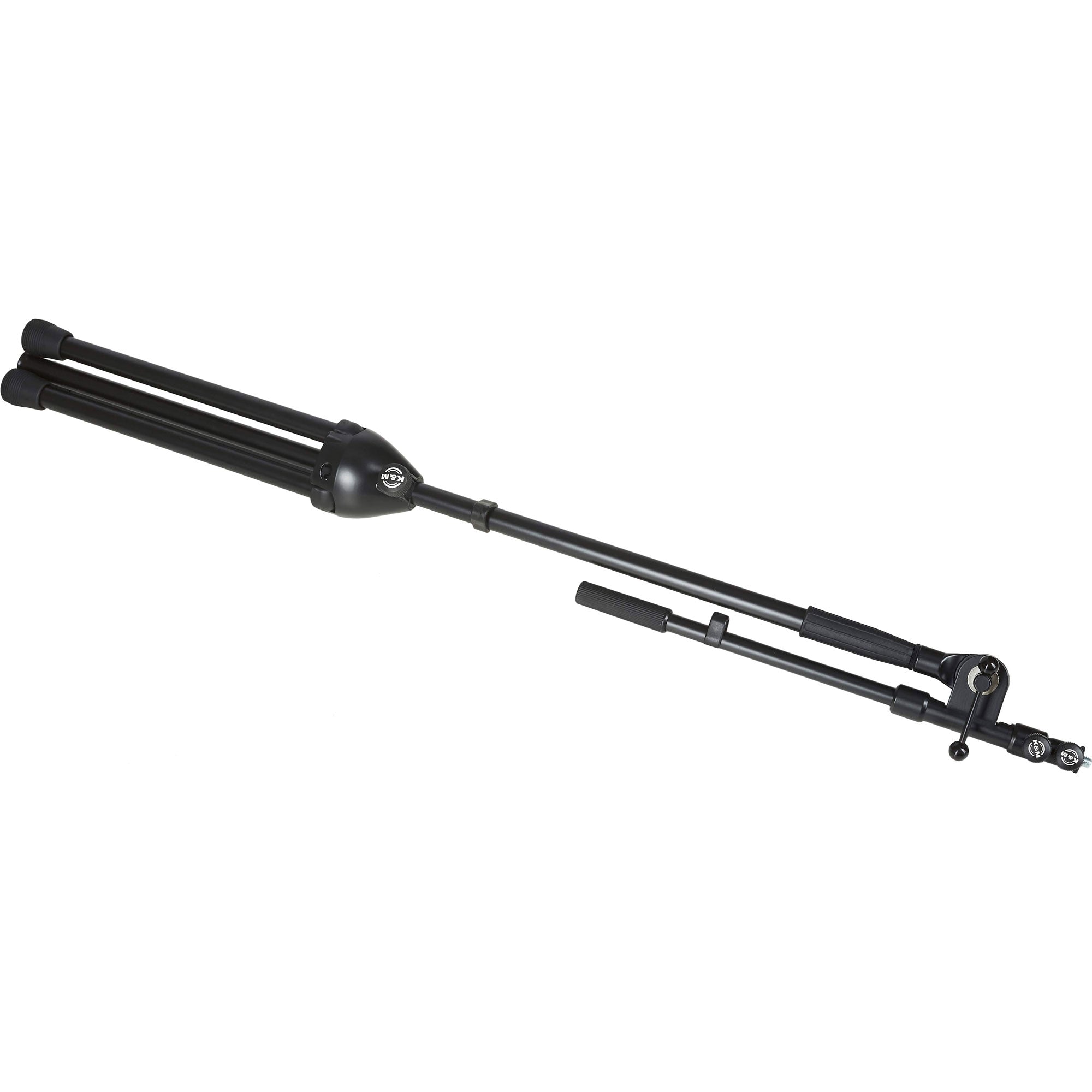 K&M Stands 210/9 Professional Microphone Stand with Telescoping Boom (Black)
