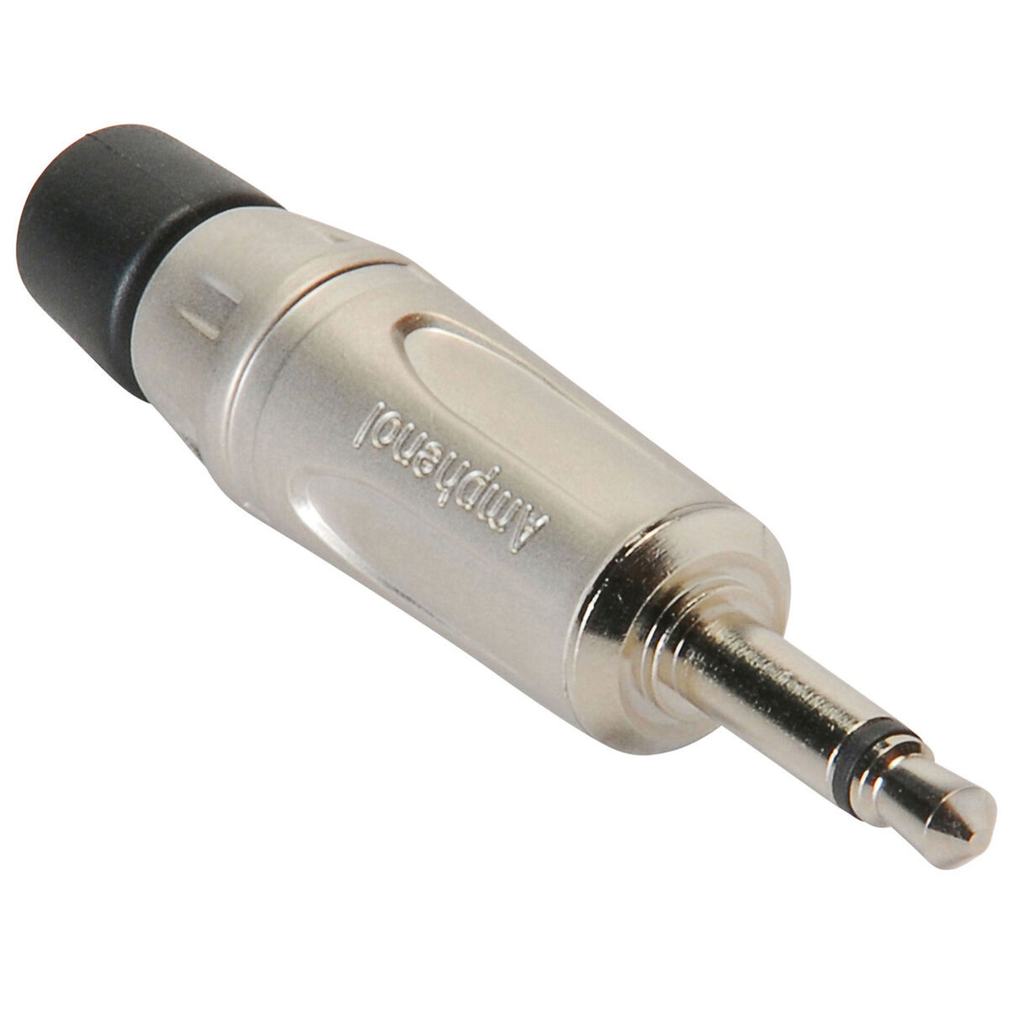 Amphenol KM2P 3.5mm TS Mono Mini Plug Cable Connector (Nickel/Silver)