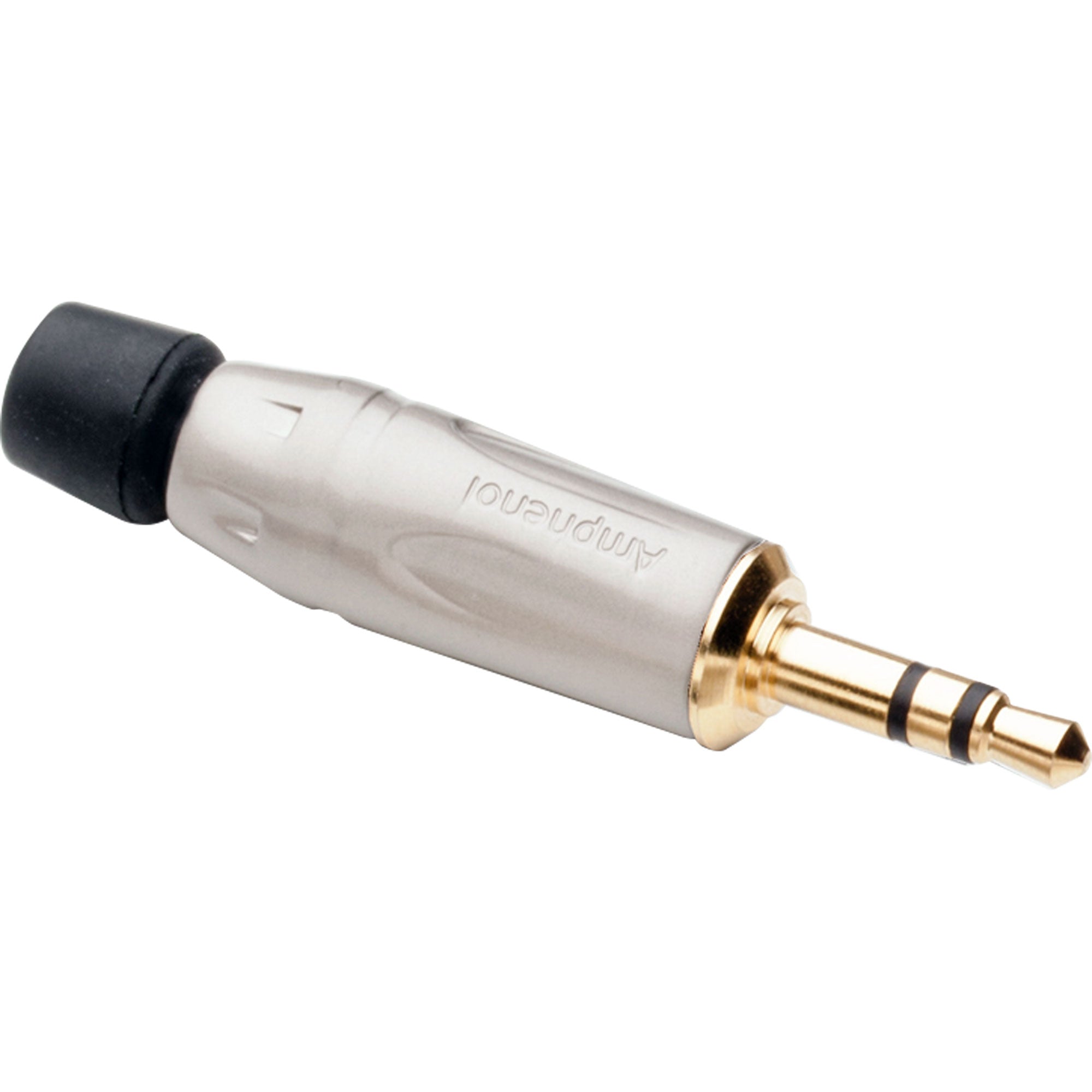 Amphenol KS3P-AU 3.5mm TRS Stereo Mini Plug Cable Mount Connector (Nickel/Gold)