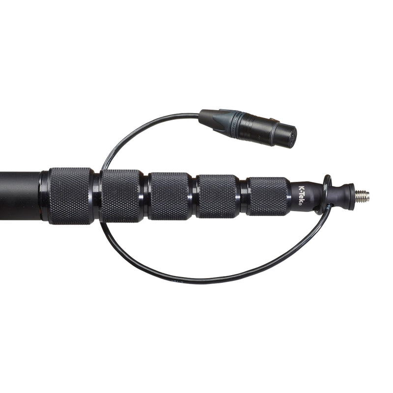 K-Tek KE79CCR Avalon Aluminum Traveler Boompole with Internal Coiled Cable (Right Angle Exit)